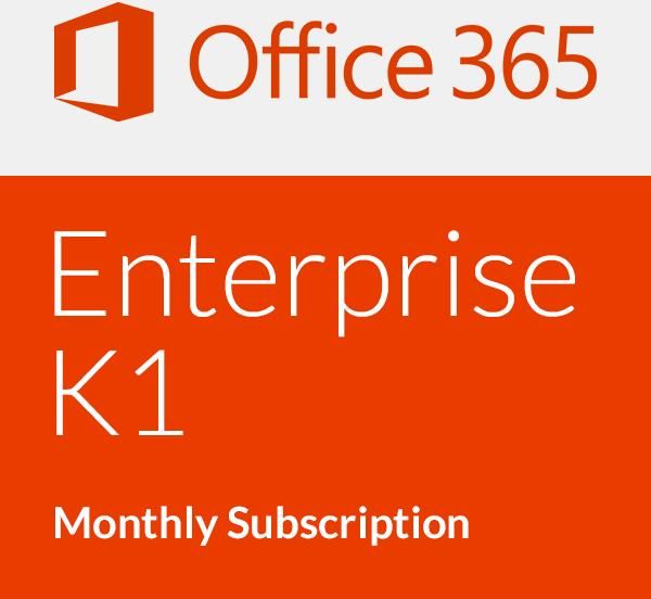 Program biurowy Microsoft Office 365 Enterprise K1 1 miesiąc