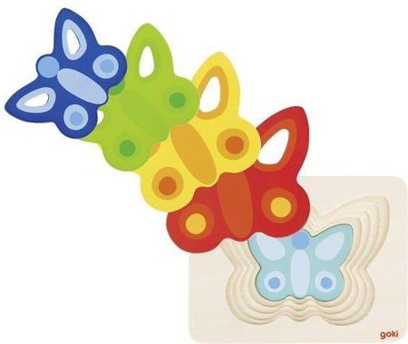 Goki Puzzle warstwowe motylek (57486)