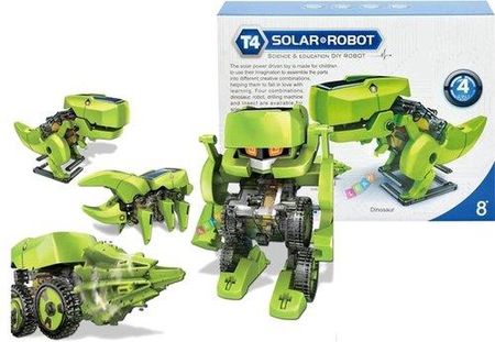 Lean Toys Robot solarny 4w1 Baterie słonecznezaur