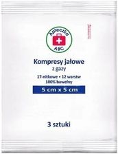 Apteczka ABC Kompresy jałowe z gazy 17-nitkowe 12-warstwowe 5x5 cm 3 szt.