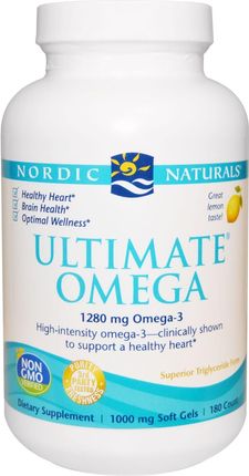 Nordic Naturals Ultimate Omega 1280mg smak cytrynowy 60 kaps.