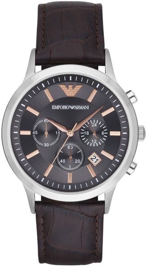 EMPORIO ARMANI クロノグラフ レザーベルト AR2513 Emporio Armani AR2513 - Zegarki Męskie - Ceny i opinie