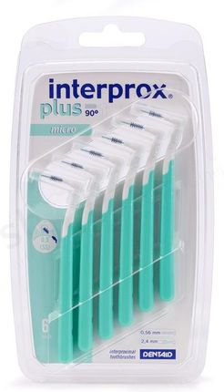 Vitis Interprox Plus Szczoteczki Międzyzębowe Micro 0,9Mm Zielone 6 Szt.