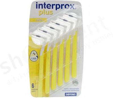 Vitis Interprox Plus Szczoteczki Międzyzębowe Mini 1,1 Mm Żółte 6 Szt.