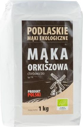 Podlaskie Mąki Ekologiczne Mąka Orkiszowa Chlebowa Typ 750 Bio 1Kg