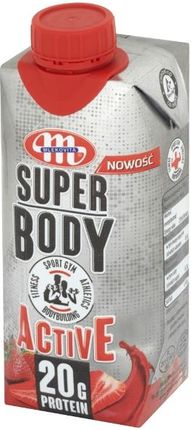 Mlekovita Super Body Active Truskawkowy Napój Proteinowy 350G