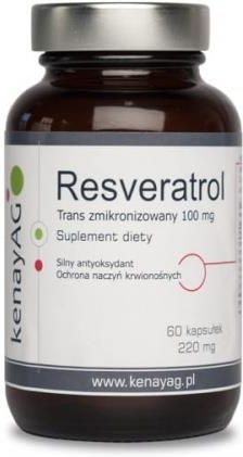 Kenay Resveratrol trans zmikronizowany 100mg 60 kaps.