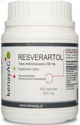 Kenay Resveratrol trans zmikronizowany 200mg 300 kaps.