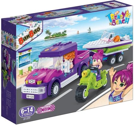 banbao Klocki Trendy Beach Auto Z Przyczepą (6127)