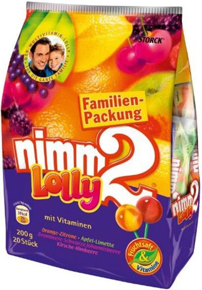 Nimm2 Lolly Niemieckie Lizaki 200G