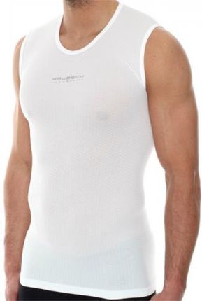 Brubeck Koszulka rowerowa termoaktywna bez rękawów biała rozm. XL