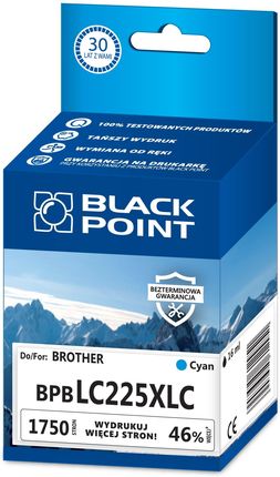 Black Point cyan zamiennik do drukarki Brother LC-225XLC (bpblc225xlc)
