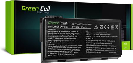 Green Cell Bateria do MSI CR500 CR600X CR610 CR630 CR700 BTY-L74 BTY-L75 11.1V 9 cell (2242004237)