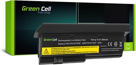 Green Cell Bateria do Lenovo IBM Thinkpad X200 7454T X200 7455 10.8V 9 cell (1642004454)