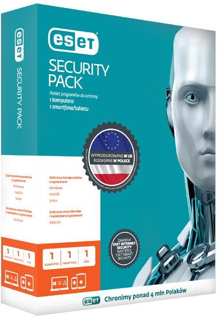 Eset Security ESET Security Pack 1+1/1Rok (ESPN1Y2D) - Opinie i ceny na Ceneo.pl