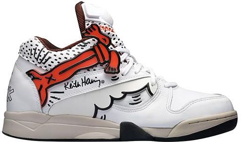 reebok court victory pump keith haring