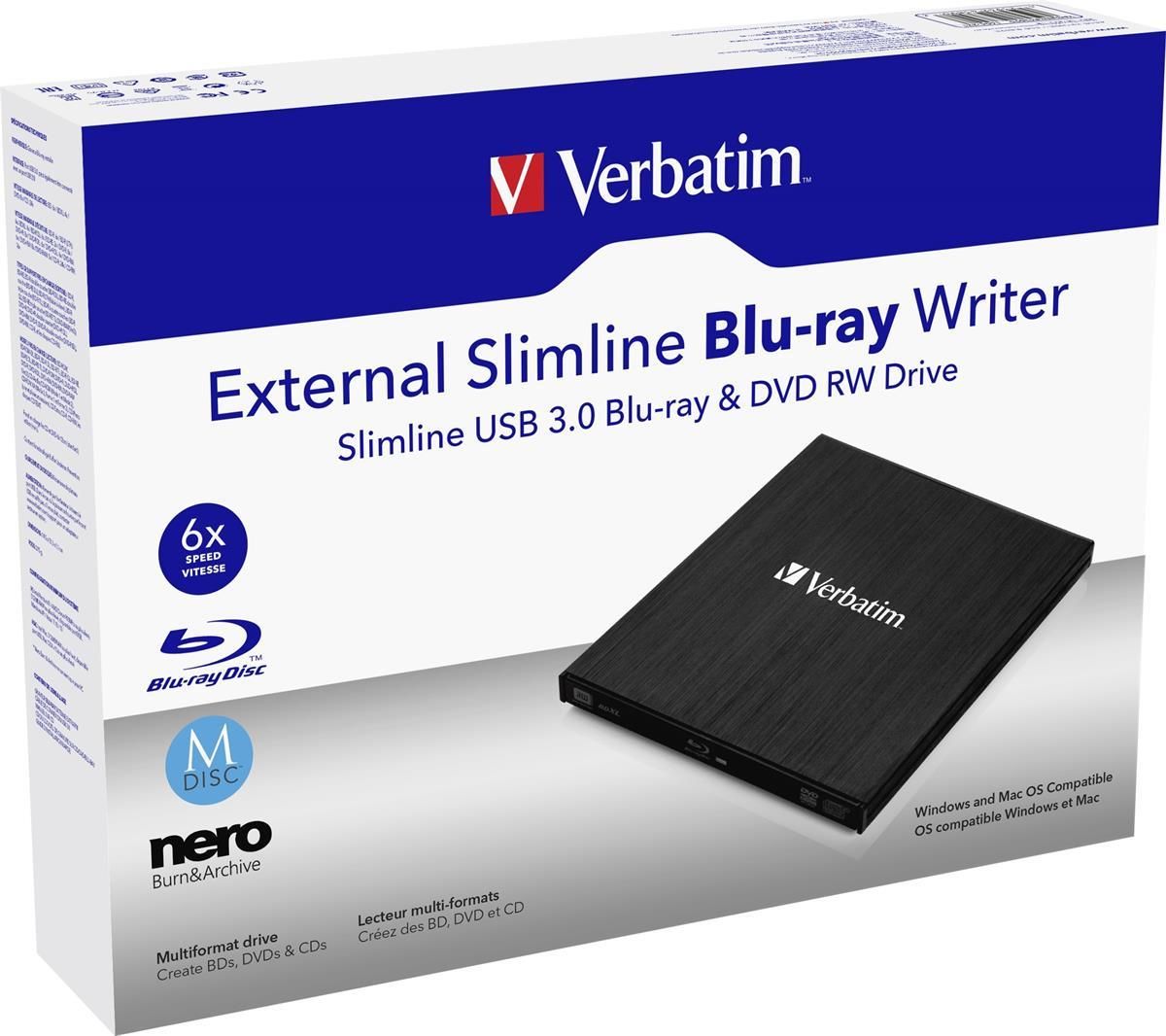 Verbatim Blu-Ray X6 USB 3.0 (43890) - zdjęcie 1 Verbatim Blu-Ray X6 USB 3.0 (43890)