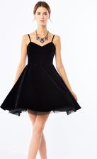 Welurowa sukienka z tiulem - Mohito - Czarny - damska - Ceny i opinie -  