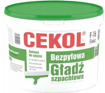 Cekol Gładź bepyłowa gotowa F-16 20kg - zdjęcie 1 Cekol Gładź bepyłowa gotowa F-16 20kg