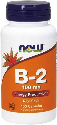 Now Foods Witamina B-2 100 mg 100 kaps.