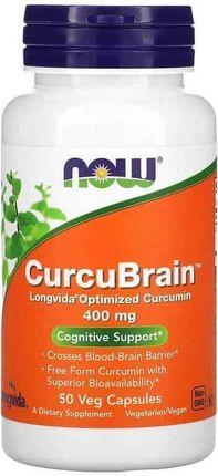 Now Foods CurcuBrain Cognitive Support 400 mg 50 kaps.