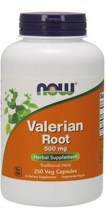 Kapsułki Now Foods Valerian Root Waleriana 500 mg 250 szt.
