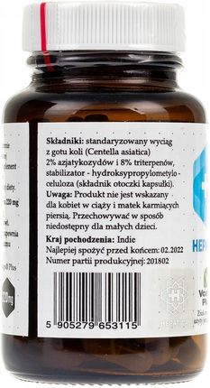 Kapsułki Hepatica Gotu kola 90 szt. - zdjęcie 2