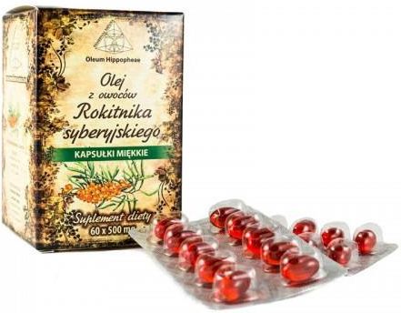 Remedium Olej z Owoców Rokitnika Syberyjskiego 60 kaps. 500 mg