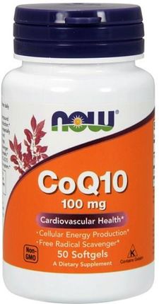 Now Foods CoQ10 100 mg + Witamina E 50 kaps.