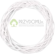 Zdjęcie Tin Tours Wianek Wiklinowy Biały Średnica 25 - Chrzanów