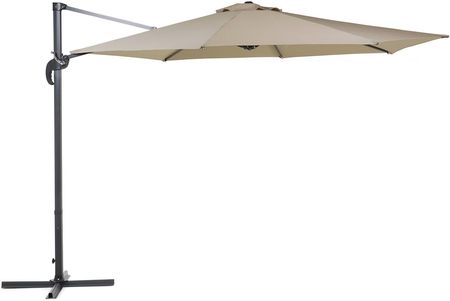 Beliani Parasol ogrodowy podwieszany 300 cm na wysięgniku beżowy Savona