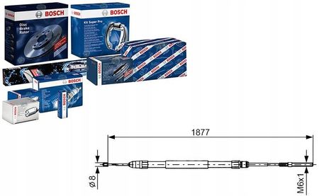 Cięgno, hamulec postojowy BOSCH 1 987 477 694 - zdjęcie 2