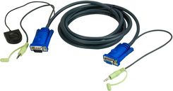 Zdjęcie Aten CABLE SP15F/AUDIO -- HD15M/AUDIO/SWITCH BUTTON 3M??. Port Switching VGA Cable for VS0801A only (2L5203B) - Suchań