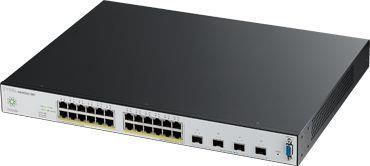ZyXEL 28-port GbE Nebula Cloud Managed PoE Switch: 24x GbE + 4x 10GbE SFP+ (NSW20028PEU0101F)