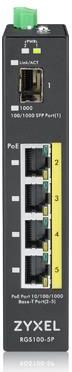 ZyXEL 5-port Gigabit switch: 4x GbE + 1x SFP (RGS1005PZZ0101F)