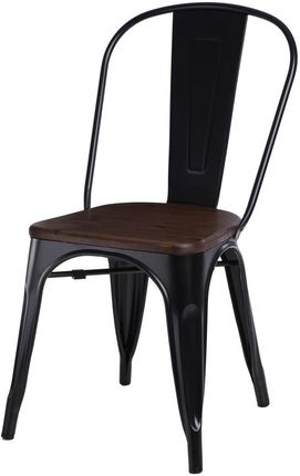 D2 Krzesło Paris Wood Czarny Sosna