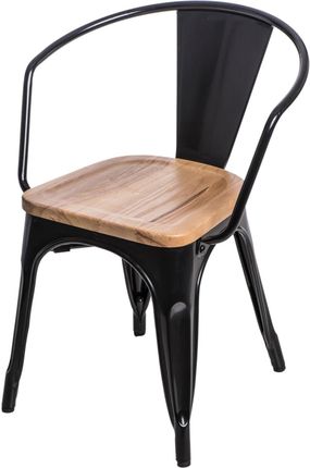 D2 Krzesło Paris Arms Wood Czarny Jesion