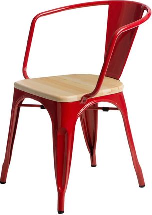 Selsey Krzesło Paris Arms Wood Czerwony Jesion