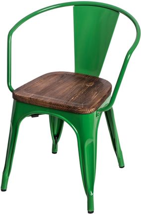 Selsey Krzesło Paris Arms Wood Zielony Sosna