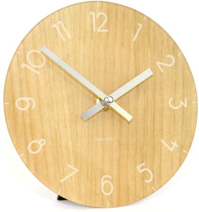 Karlsson Zegar Stołowo Ścienny Glass Clock Light Wood By Ka5617Wd