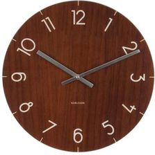 Zdjęcie Karlsson Zegar Stołowo Ścienny Glass Clock Dark Wood By Ka5617Dw - Wołów
