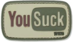 Zdjęcie 101 inc. Naszywka 3D You Suck piaskowy  - Radzionków