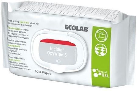 Ecolab Incidin OxyWipe S Chusteczki do dezynfekcji powierzchni 100 szt.