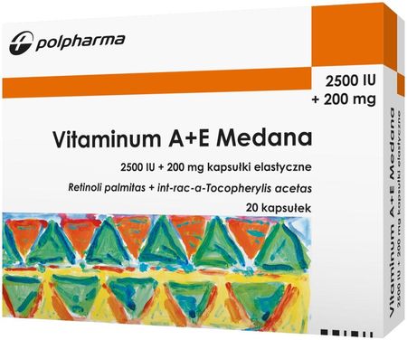 Vitaminum A  +  E (2500j.m + 200mg) 20 kapsułek