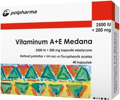 Zdjęcie Vitaminum A + E 2500j.m. + 200mg 40kaps. - Zambrów