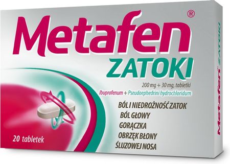 Metafen Zatoki (200 mg + 30 mg) x 20 tabl.