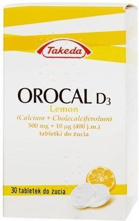 Orocal D3 Lemon Tabletki Do Żucia 30 Szt.
