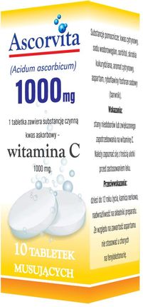 Ascorvita Witamina C 10 tabletek musujących  