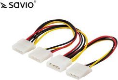 Savio Kabel zasilający MOLEX 4 pin M - 3x MOLEX 4 pin F 18cm (AK-16)