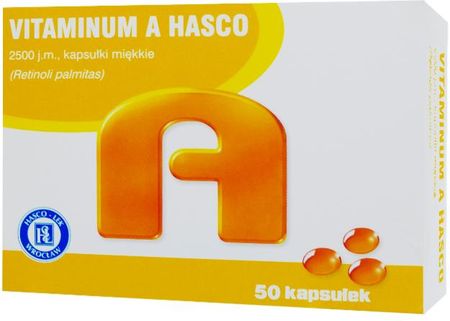 Vitaminum A Hasco 2500j.m. 50 kapsułek